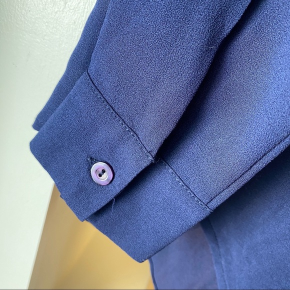 Urban Outfitters Blue Sheer Button Up Blouse - Picture 6 of 8